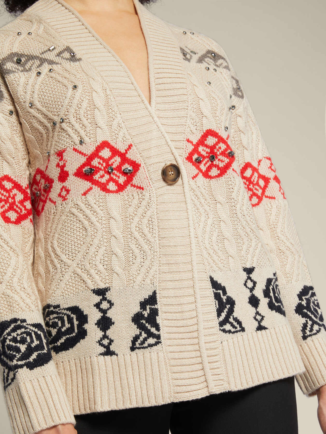 Jacquard cardigan image number 3