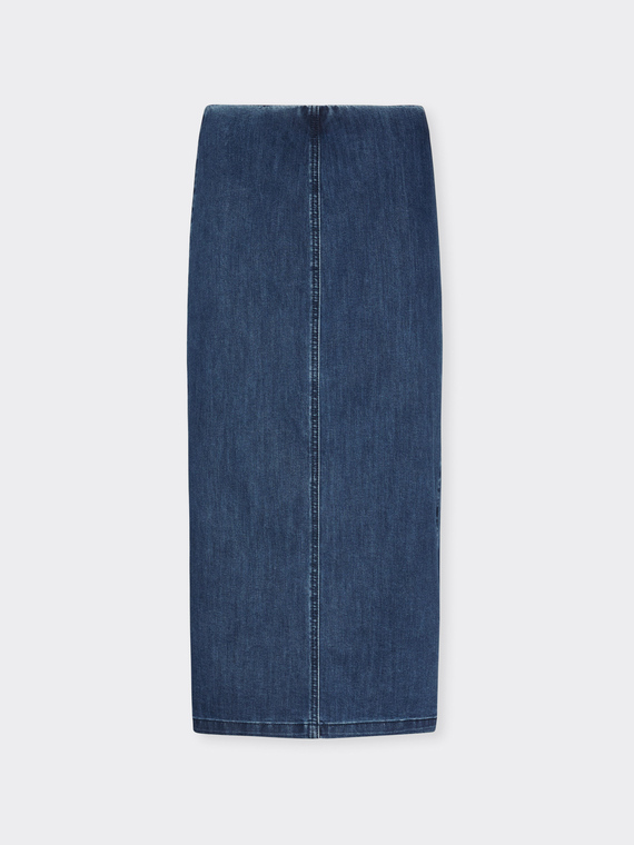 Falda midi de denim