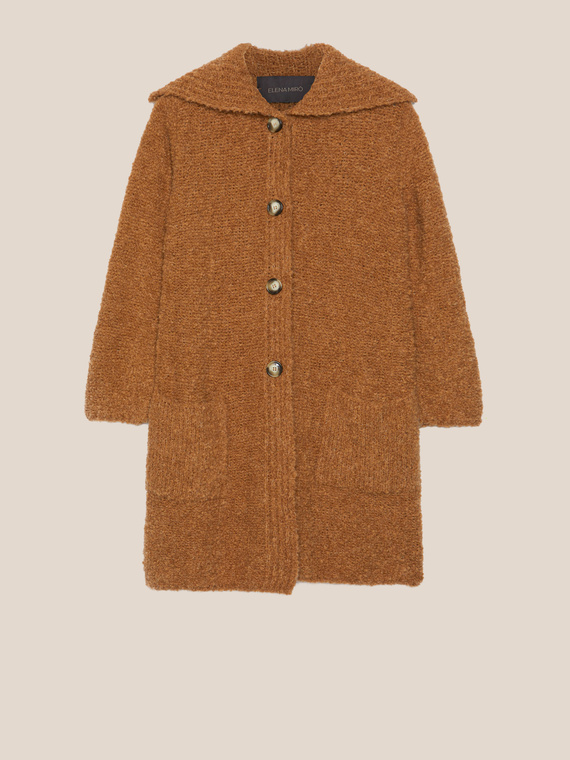 Bouclé knit coat