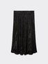 Glossy fabric midi skirt image number 4