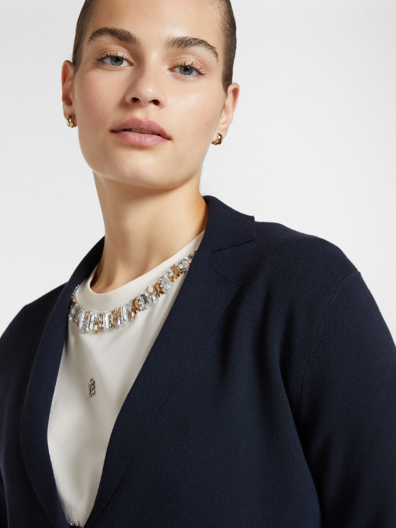 Cardigan mod&egrave;le blazer image number 3