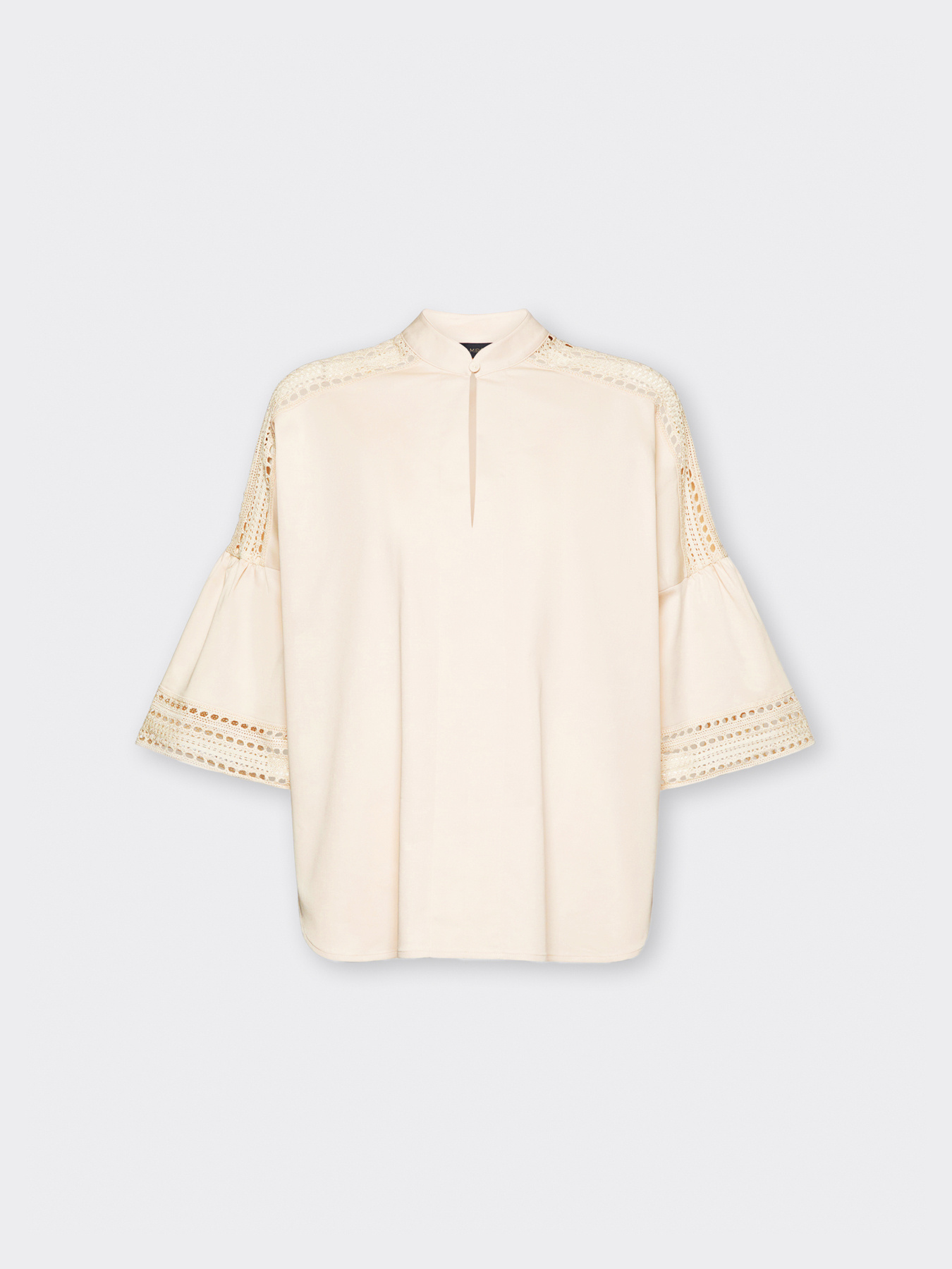 Camisa mezcla algod&oacute;n con detalles de encaje image number 4