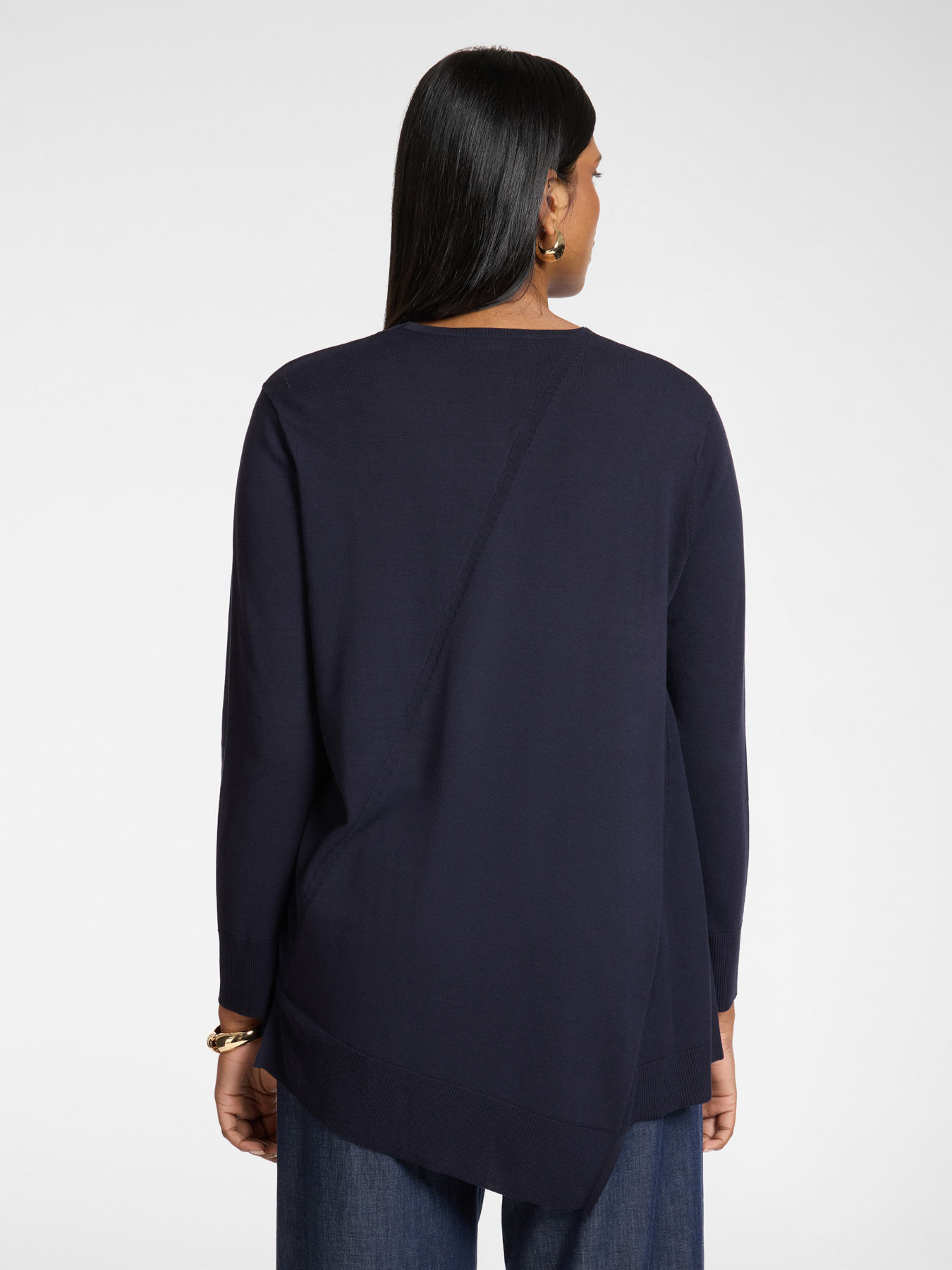 Asymmetric cotton and modal top image number 1