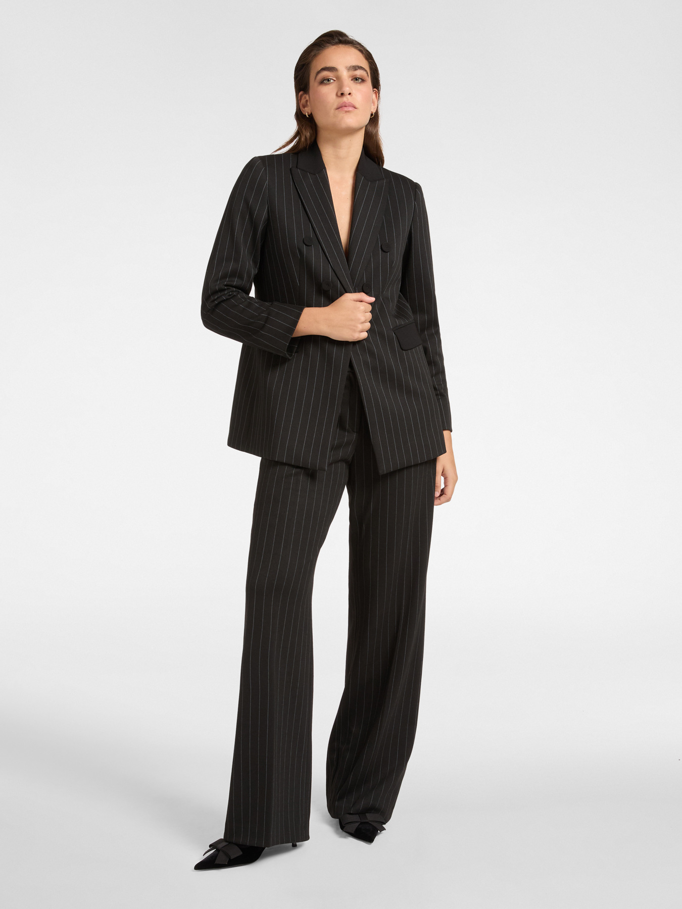 Men's chalk-striped trousers