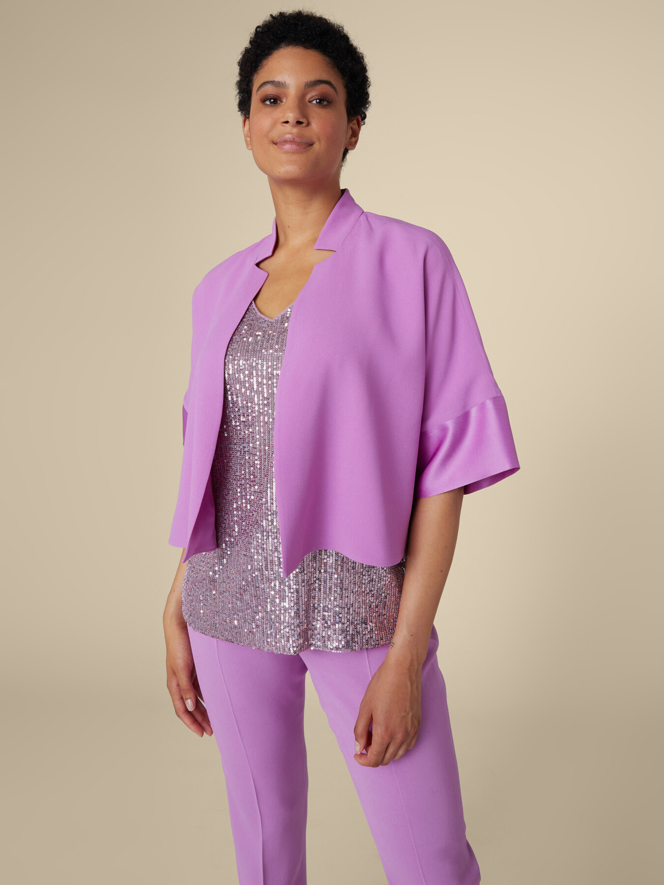 ENVER-SATIN CADY JACKET image number 0