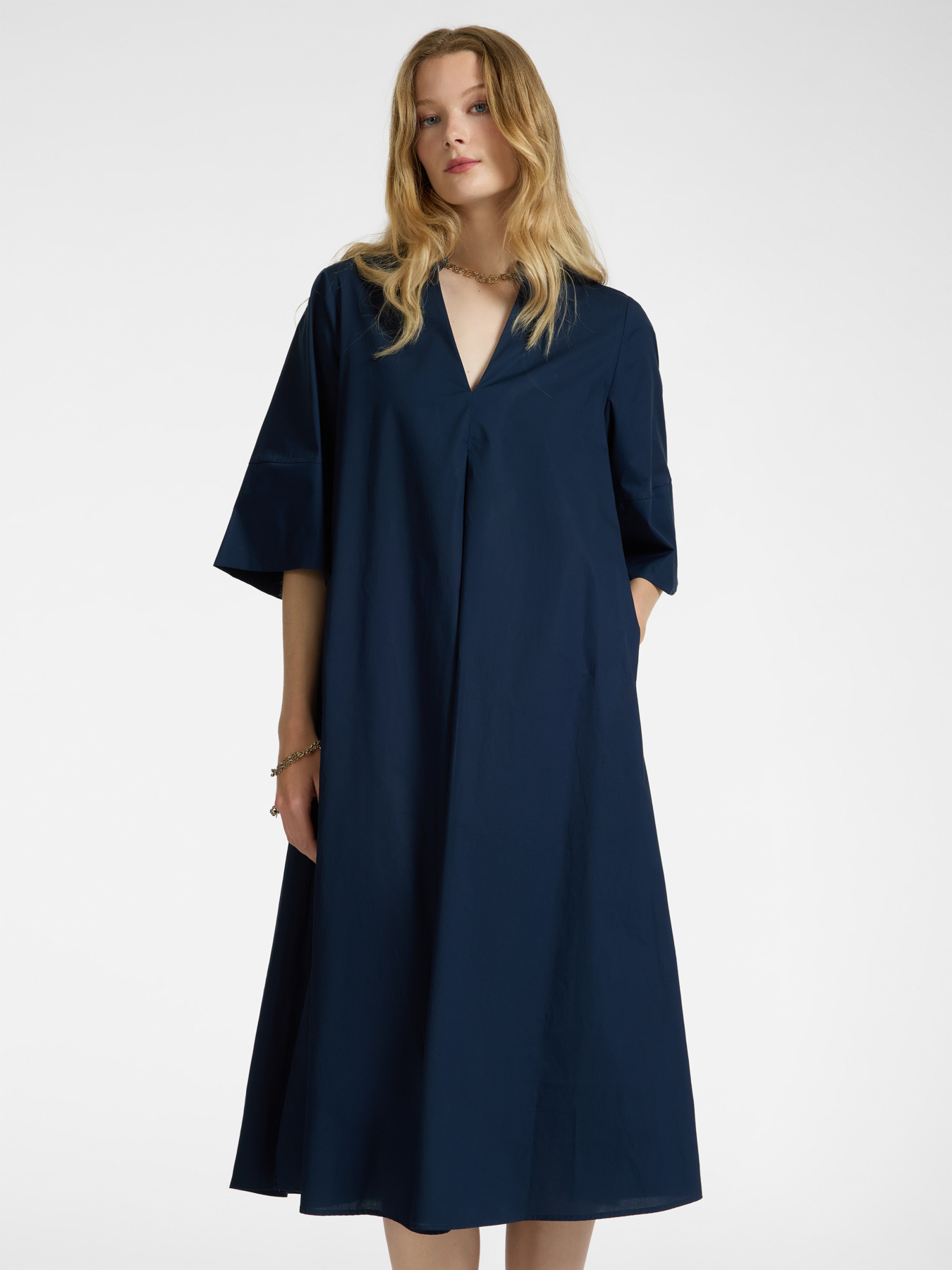 Kleid mit entspannter Passform aus Baumwolle image number 2