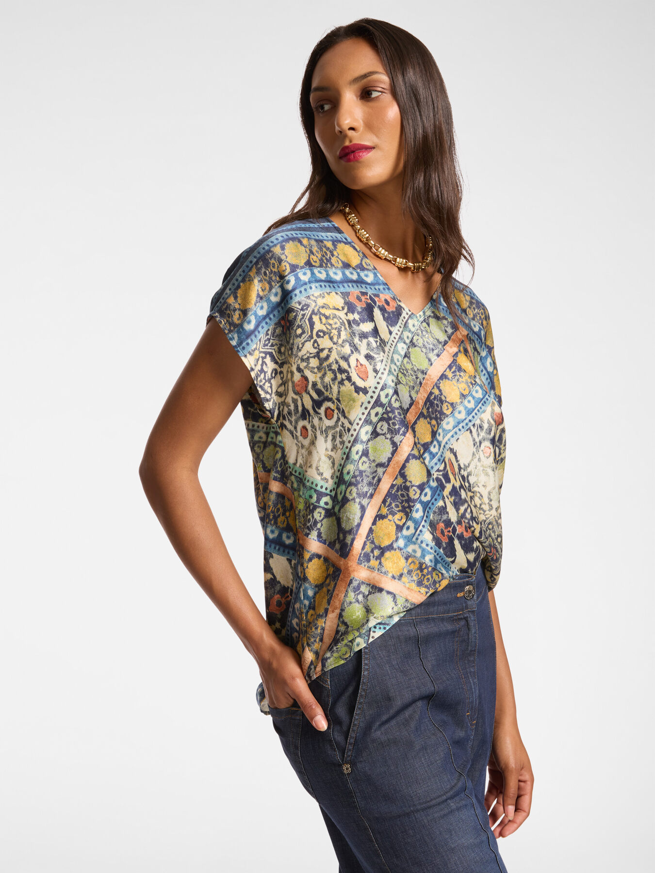 Bluse mit Ethno-Print image number 0