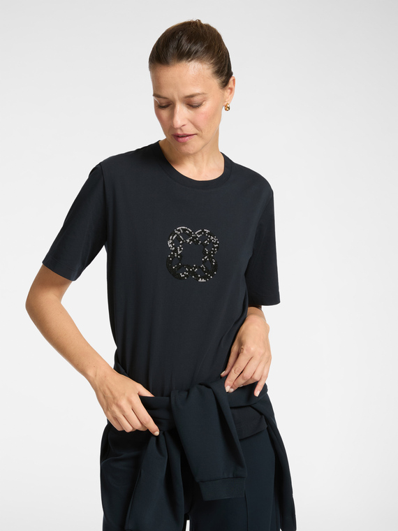 T-shirt relaxed fit con ricamo Monogram