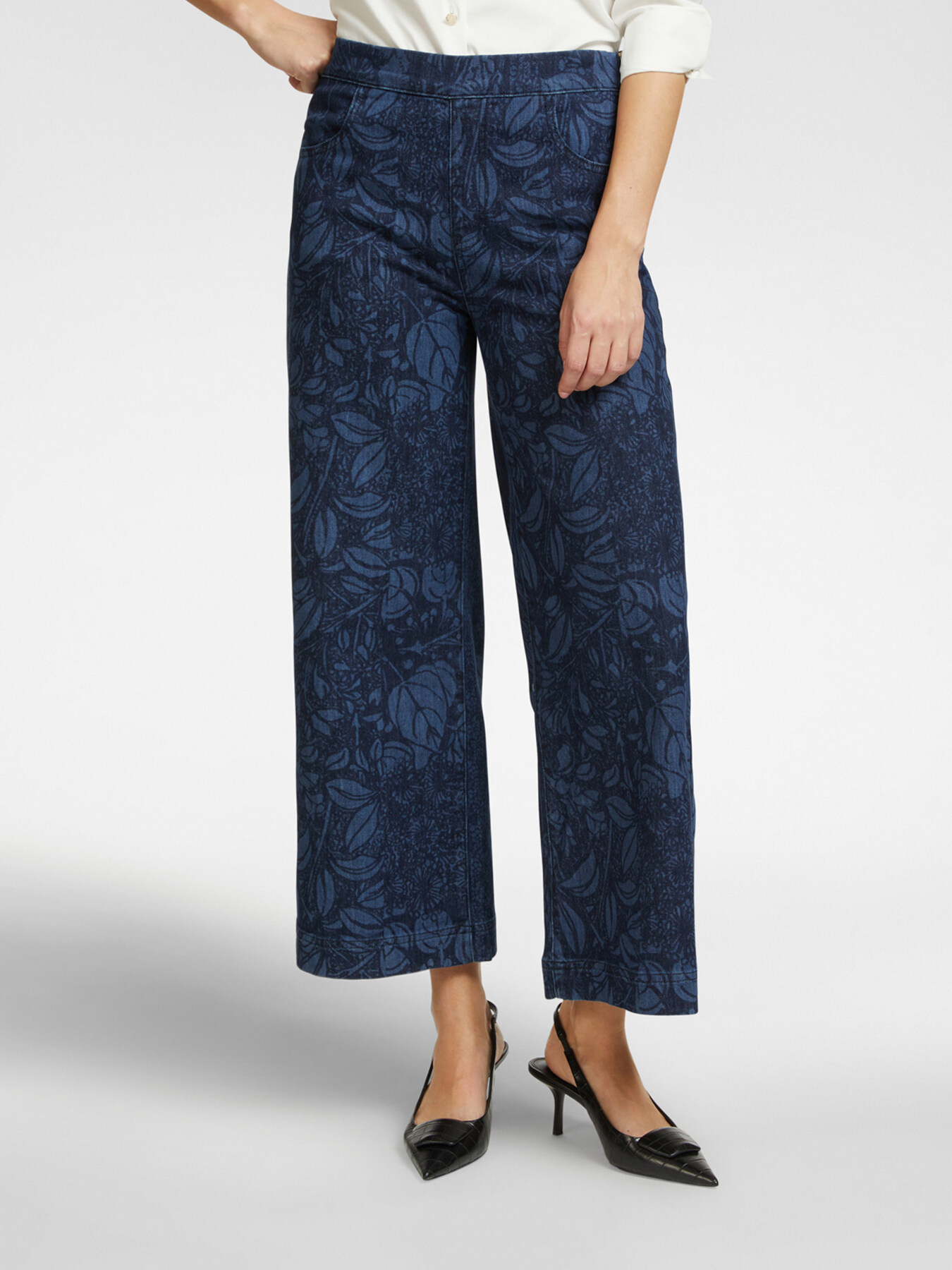 Jean "cropped" imprim&eacute; image number 2