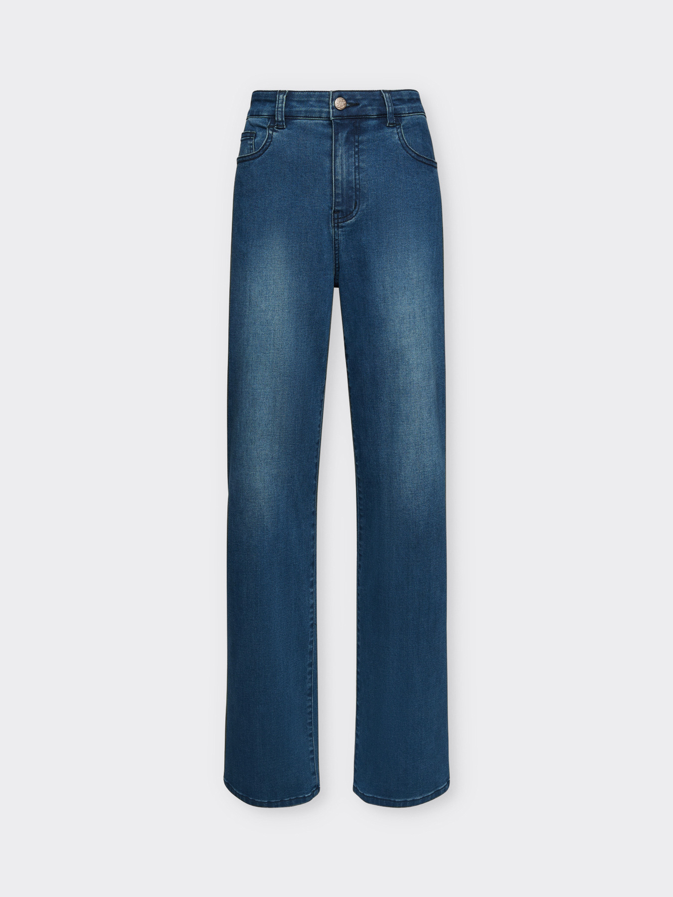 Mid wide leg 5 pocket jeans, "Wanda" image number 4