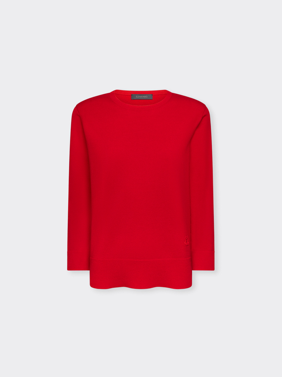 Sporty crew neck sweater