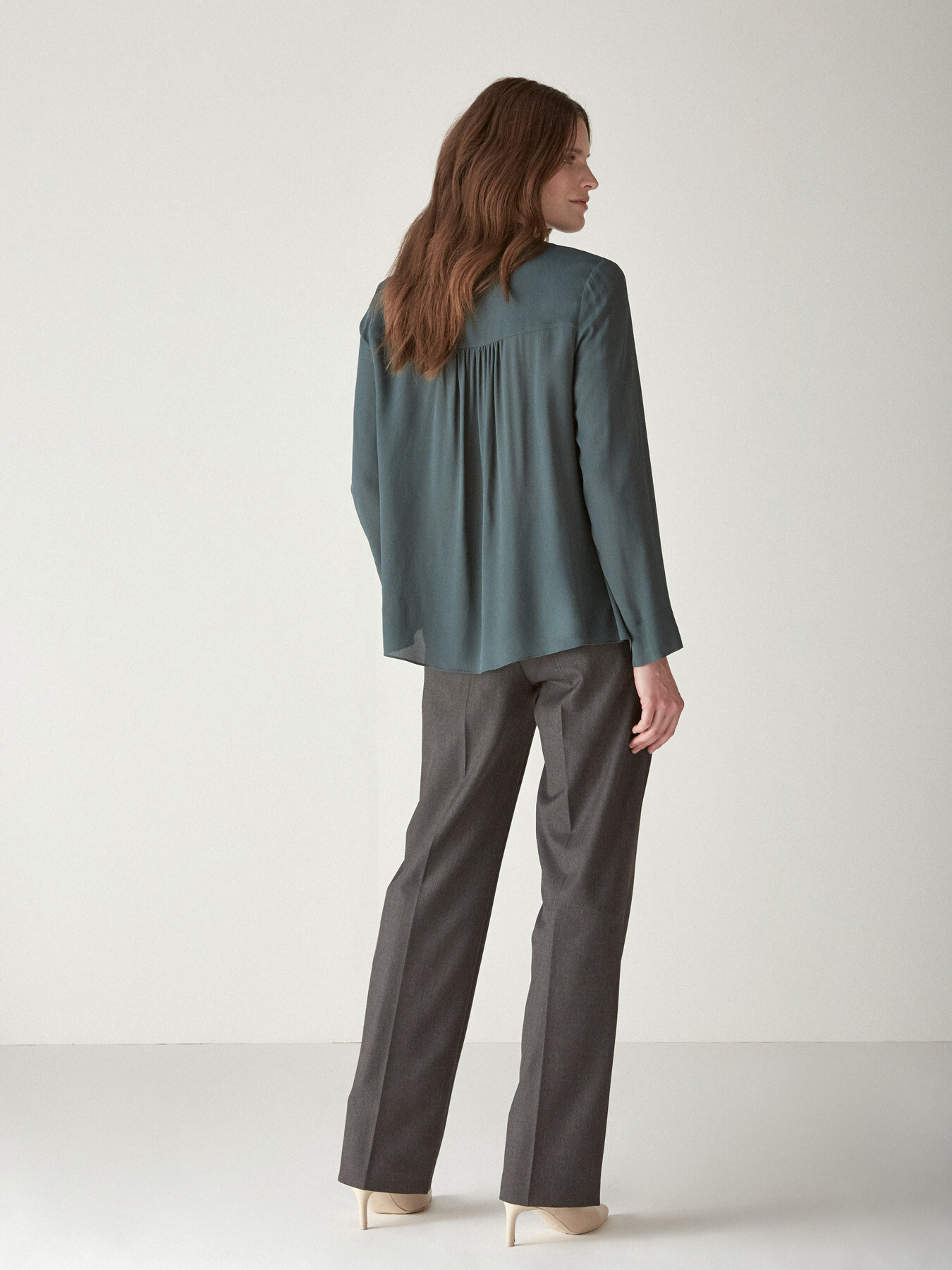 POLO IN CREPE DE CHINE image number 1