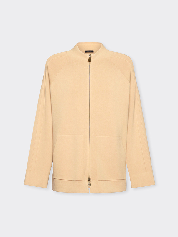 Cardigan misto viscosa con zip