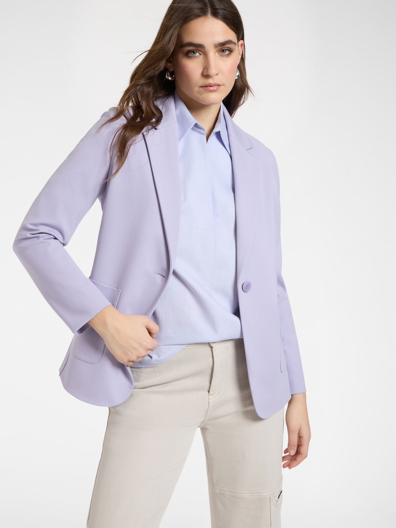 Single-breasted blazer in Milano stitch image number 0