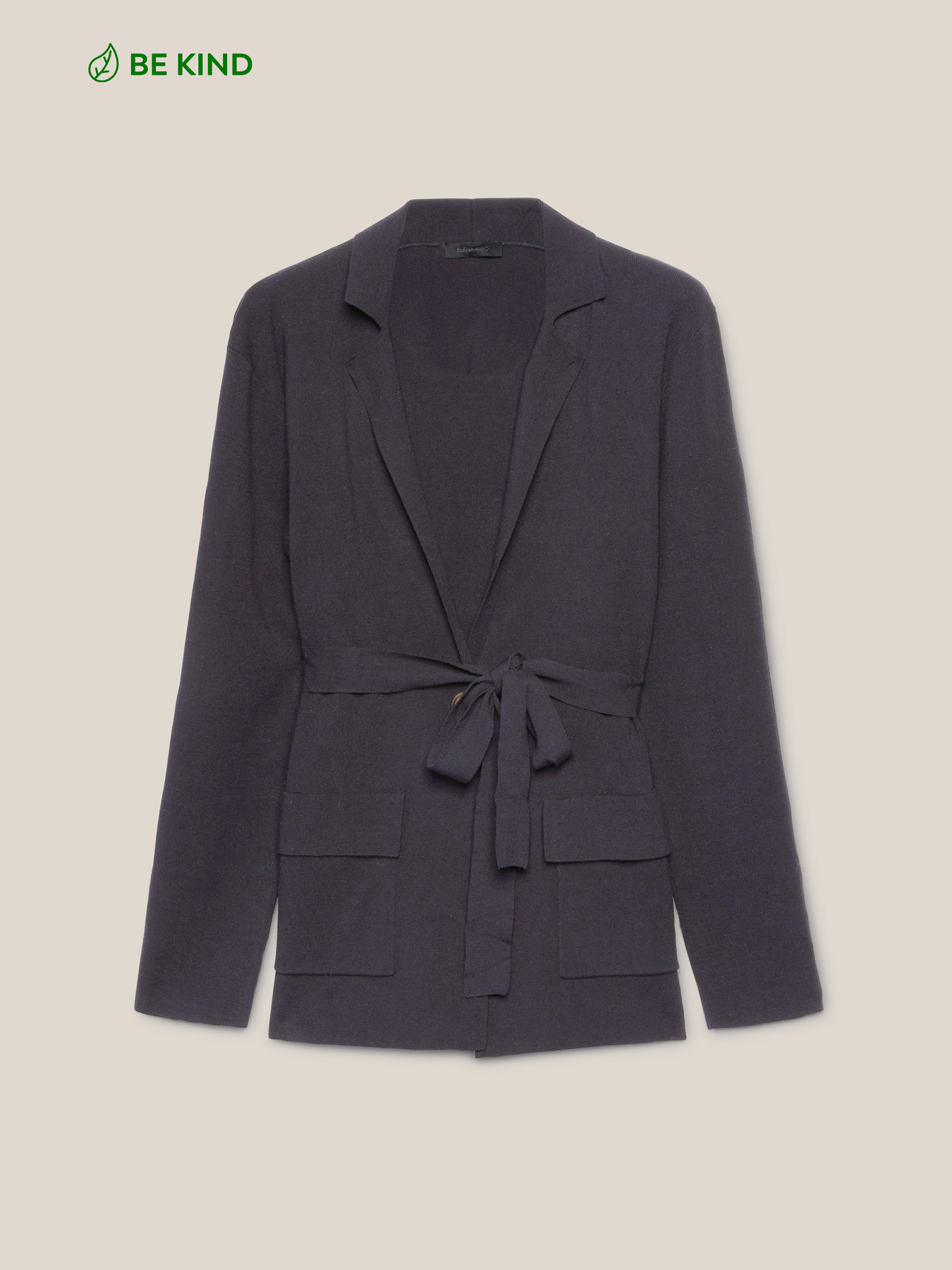 Langer Cardigan aus Bio-Viskose mit G&uuml;rtel image number 4