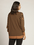 Striped sweater with buttons image number 1