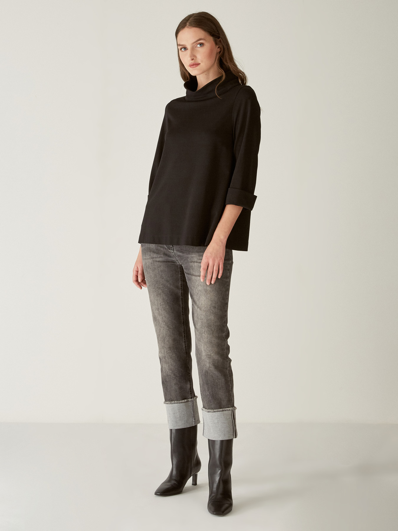 BLUSA CON COLLO AD ANELLO image number 3