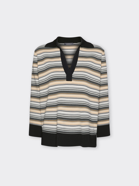Striped shirt with black edges