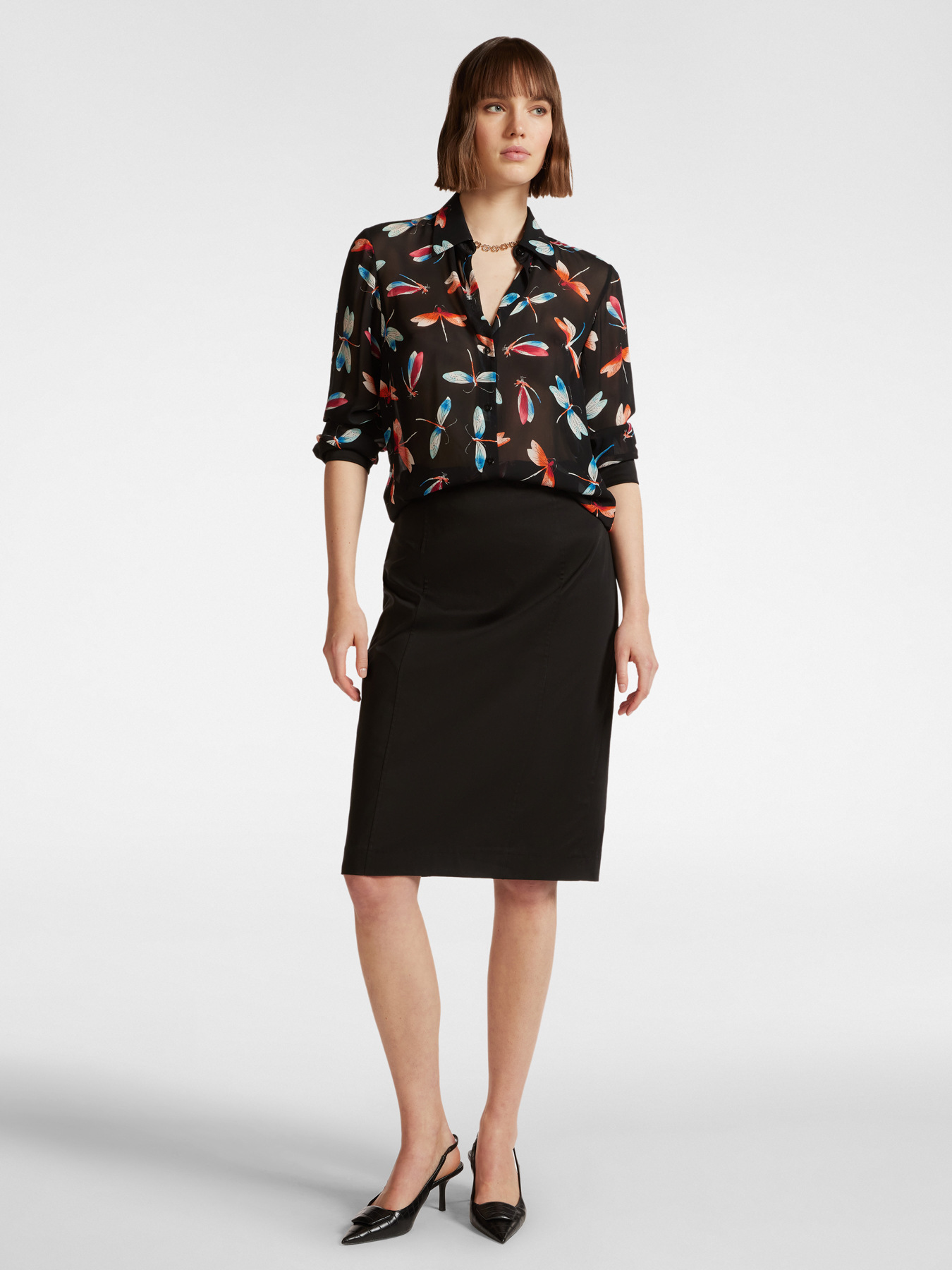 Einfarbiger, gerader Rock image number 0