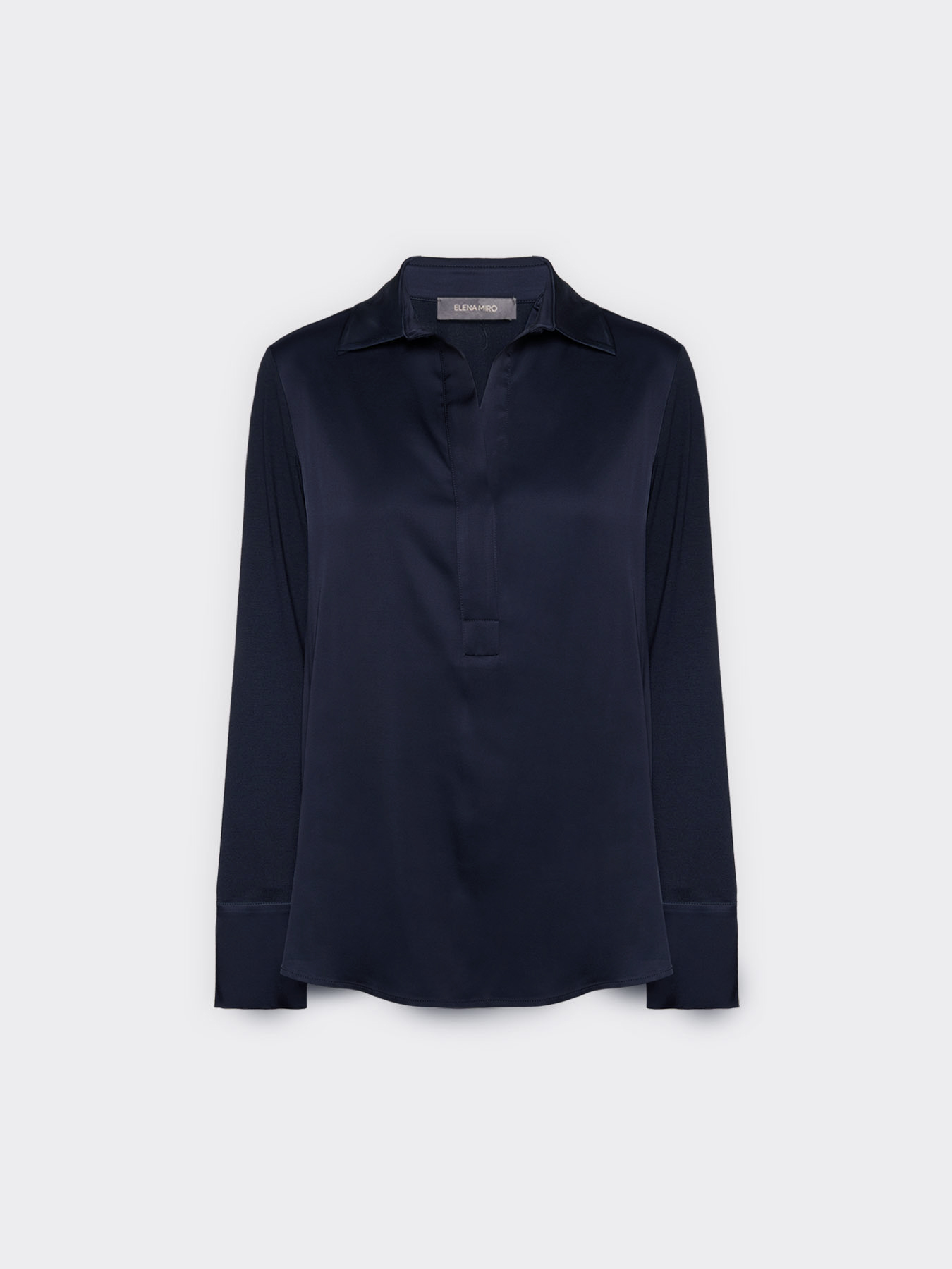 Two-fabric polo shirt image number 4