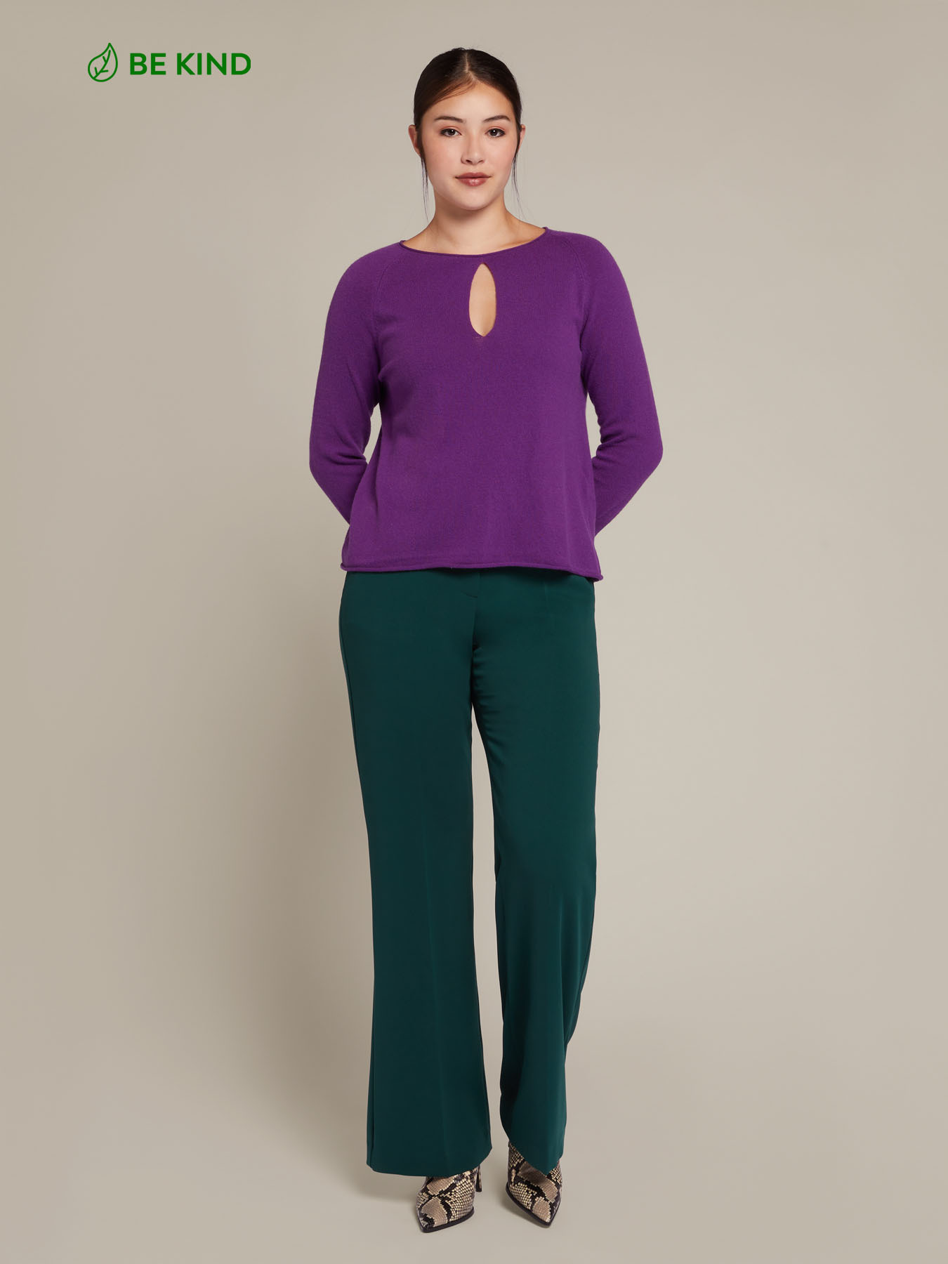 Sweater with drop opening in front image number 3