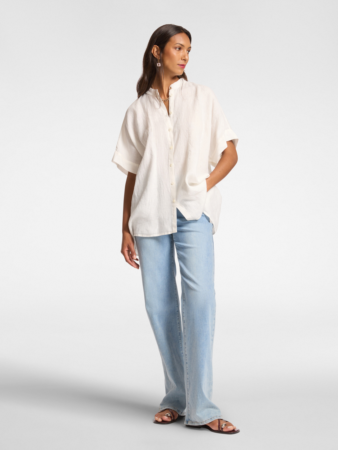 Blusa in lino image number 0