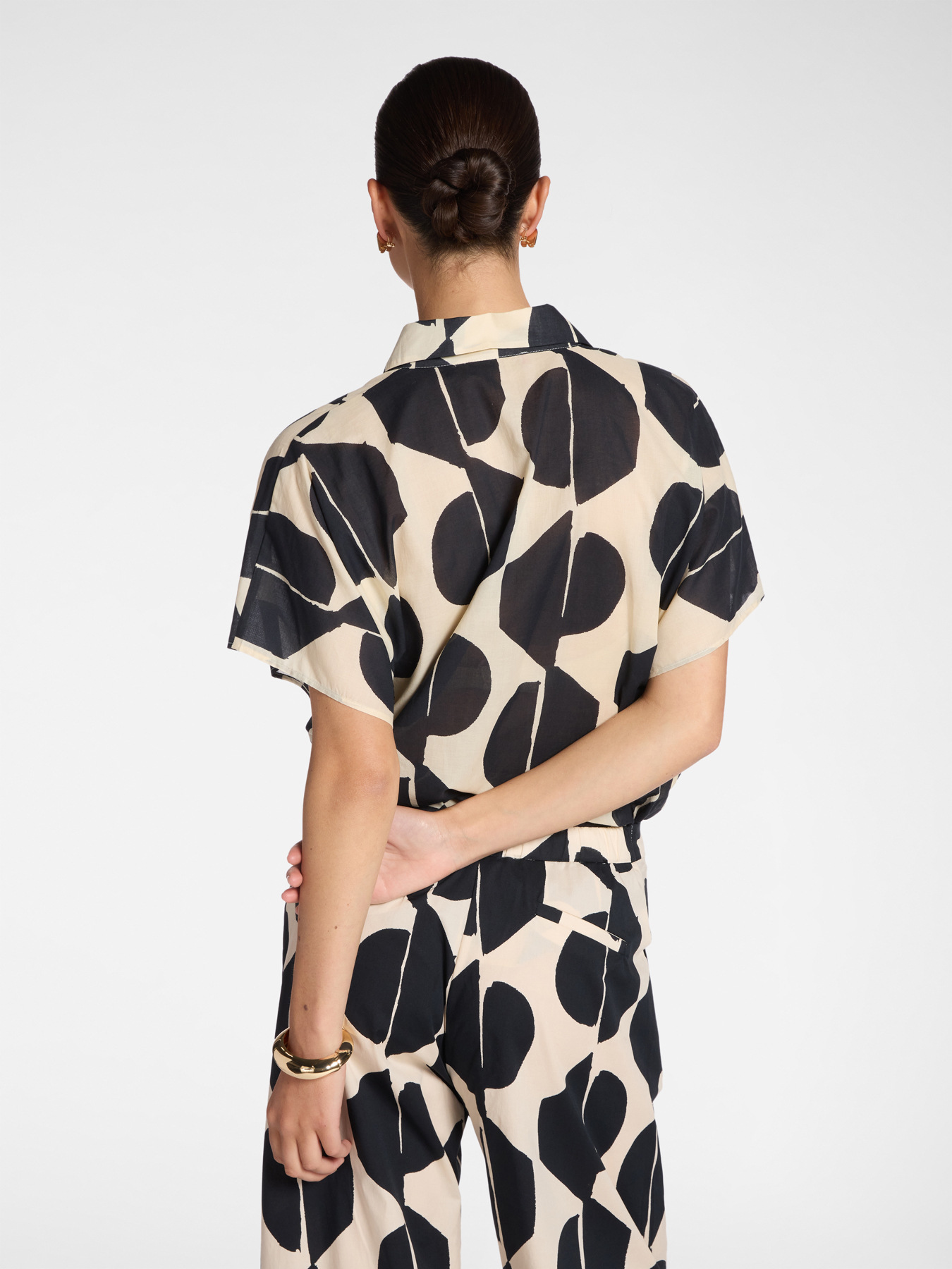 Printed cotton muslin shirt image number 1