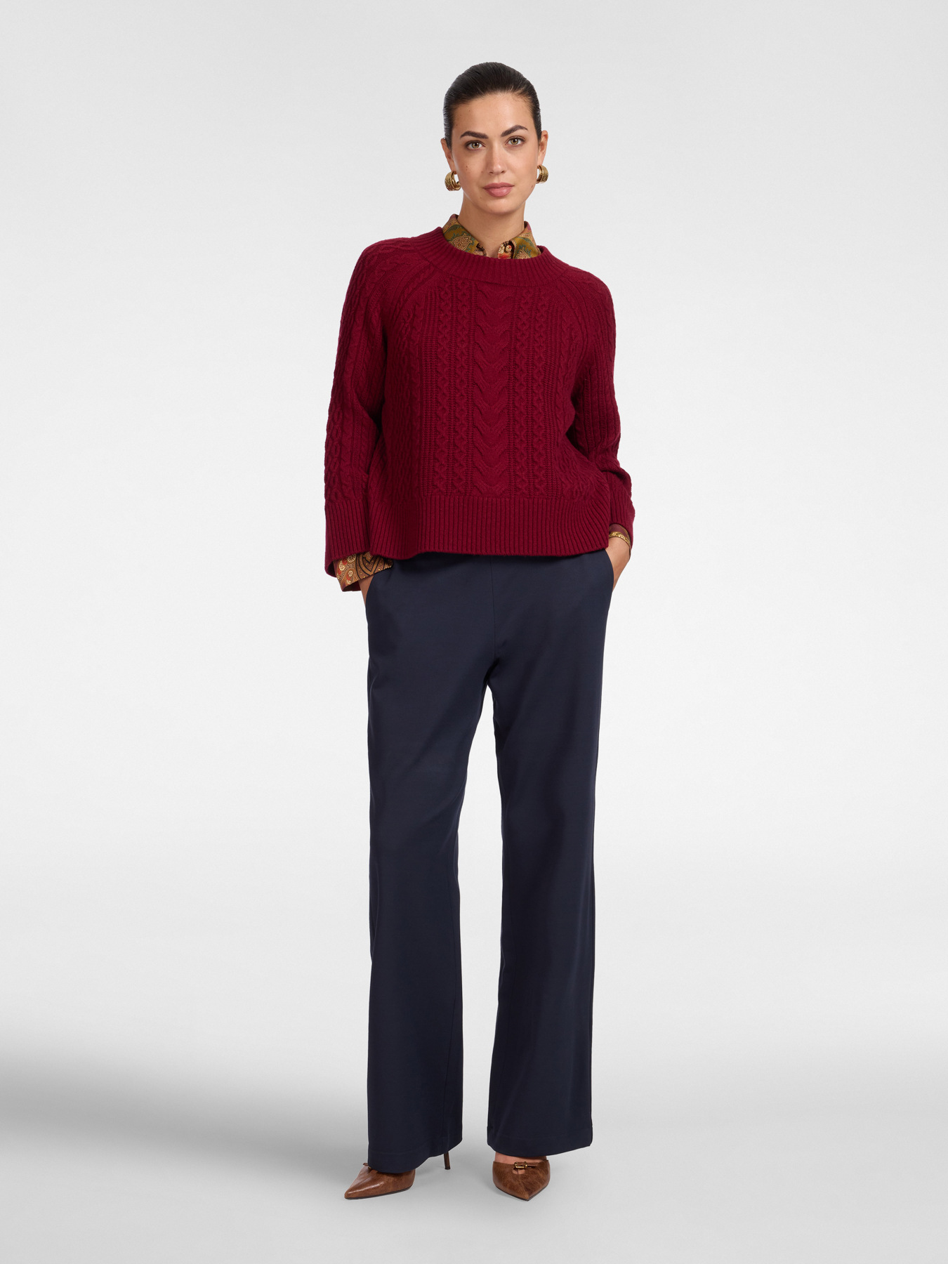 Palazzo pants in viscose blend image number 0
