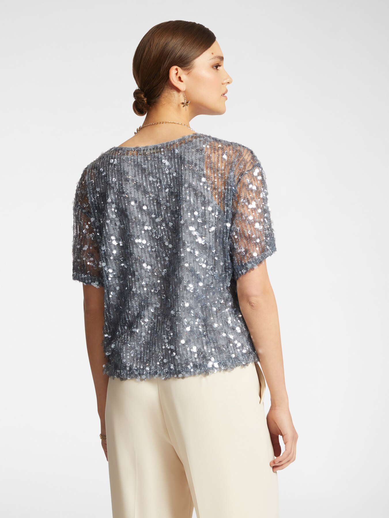 Blusa in paillettes image number 1