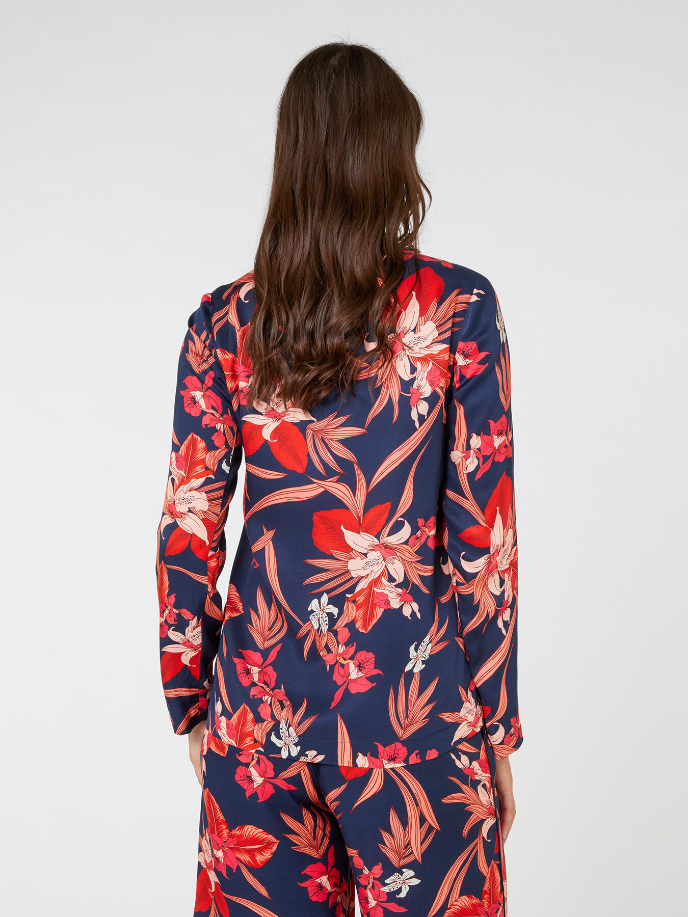 Veste en twill avec imprim&eacute; feuillage image number 1