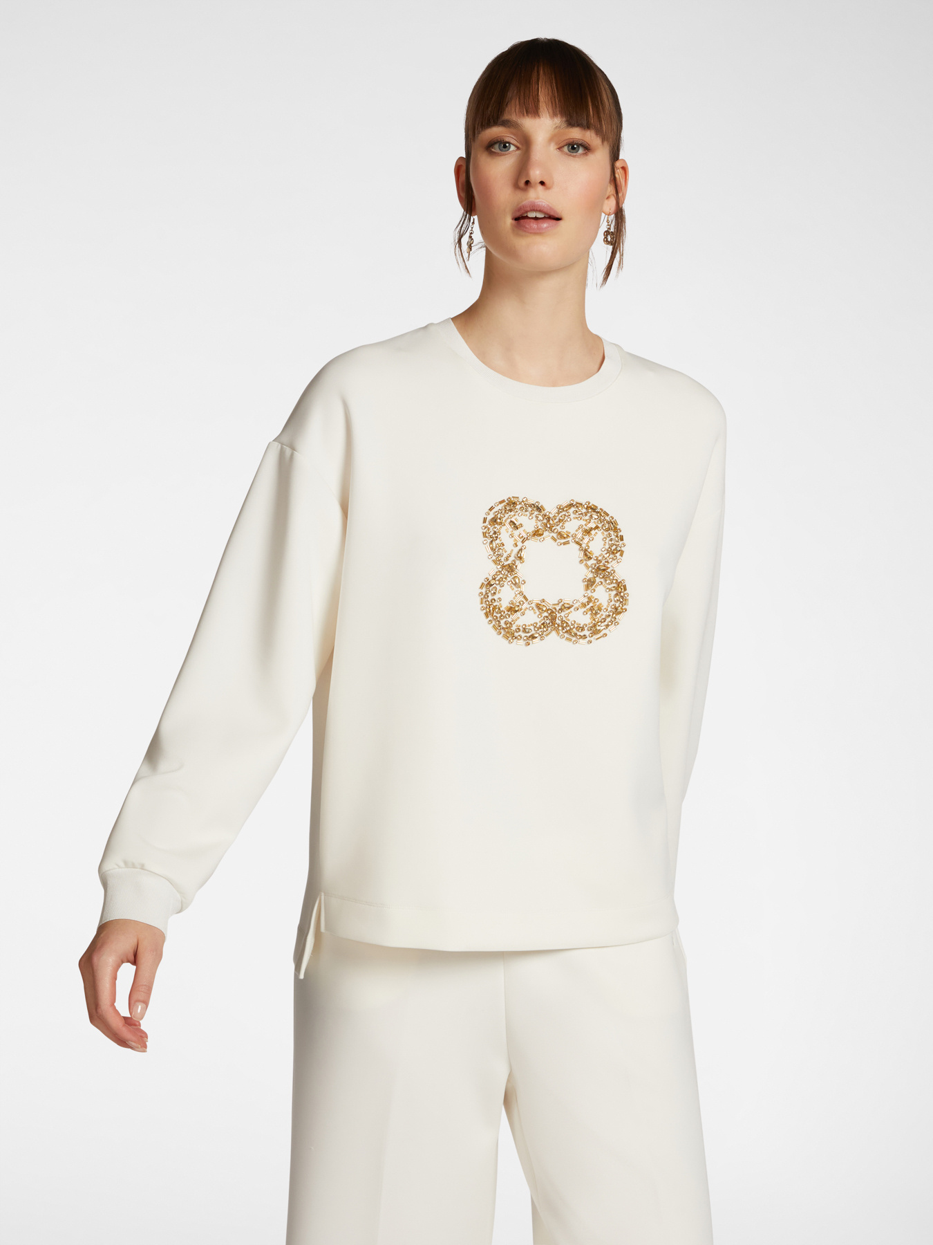 Sweatshirt mit Maxi-Monogramm-Stickerei image number 2
