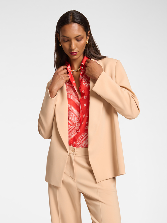Blazer with shawl collar