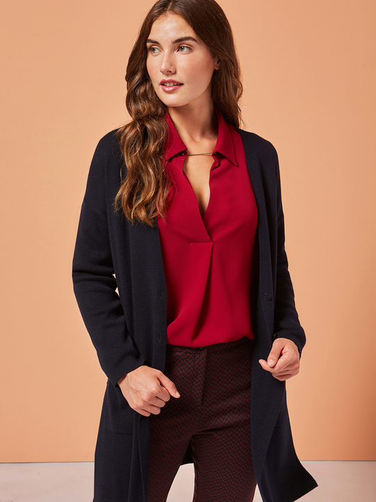 Elenamiro&nbsp;: Cardigan long Bleu_1