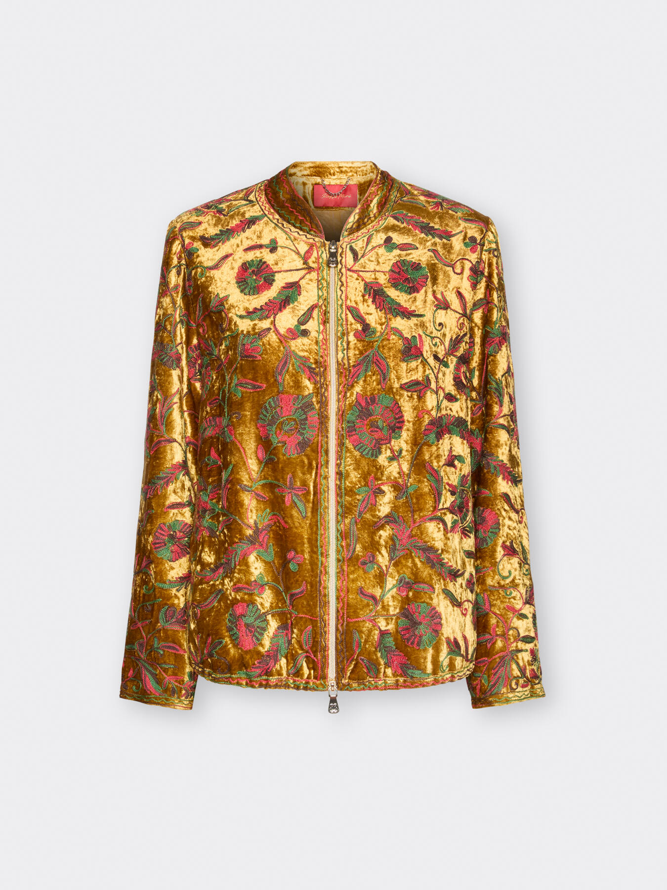 Chaqueta desestructurada de terciopelo bordada image number 4
