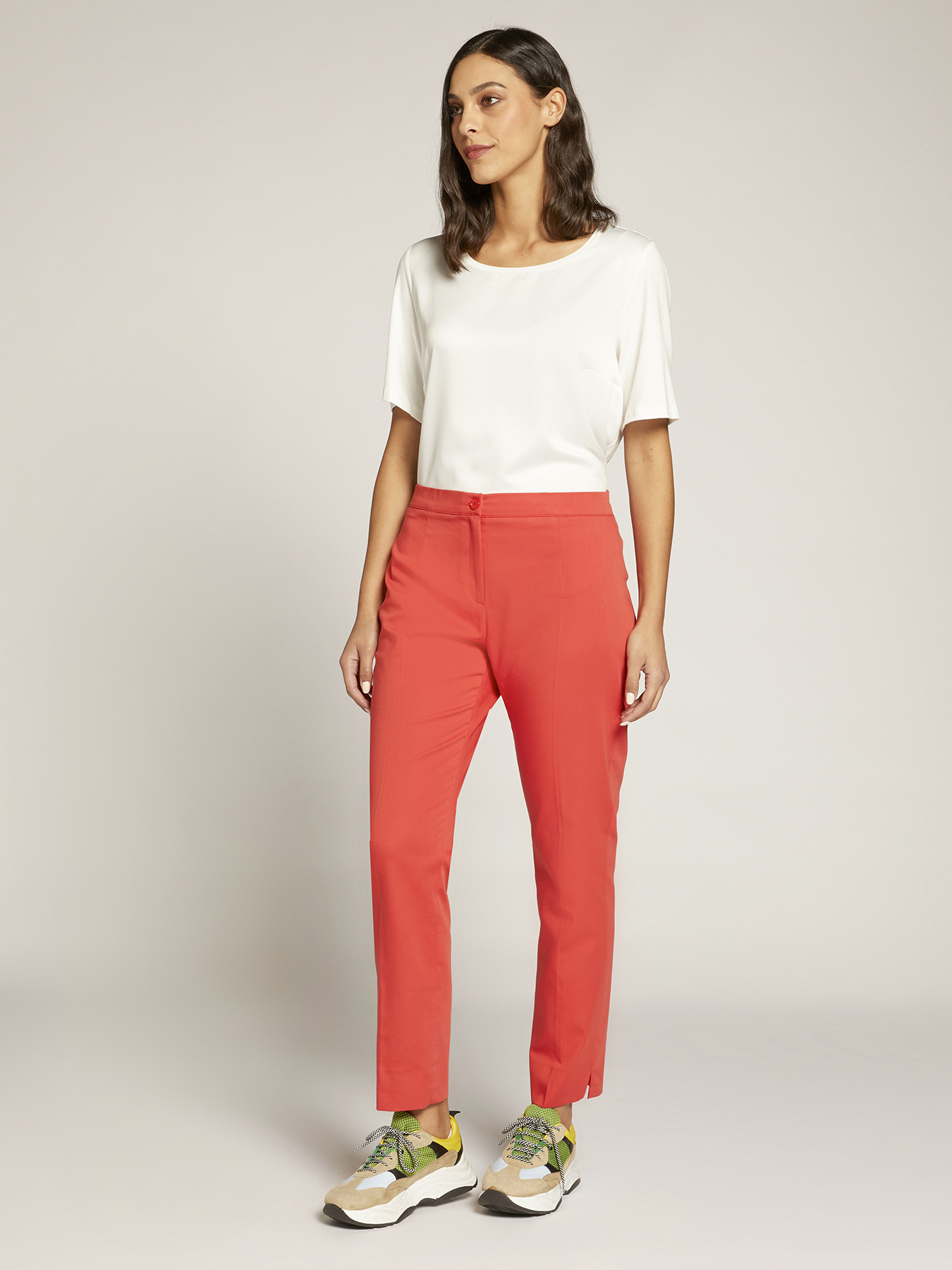 PANTALONE A SIGARETTA IN RASATELLO image number 5