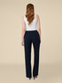 Flowing fabric straight-leg trousers image number 1