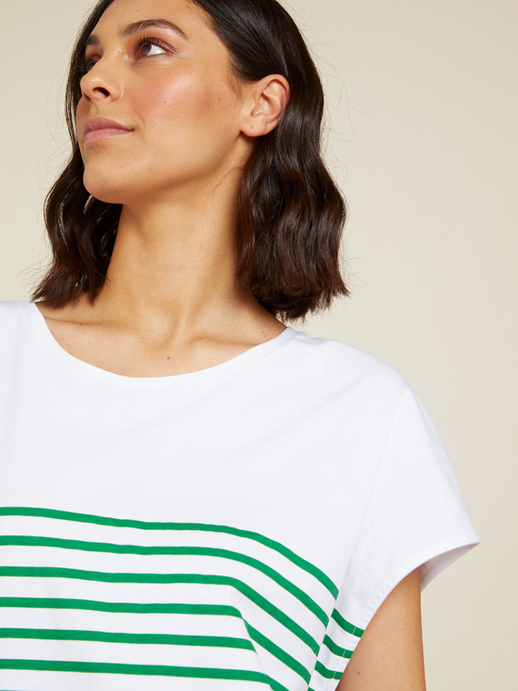Elena Mirò T-shirt in cotone a righe Donna
