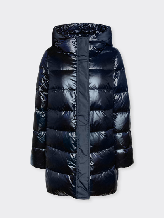 Down jacket with hood