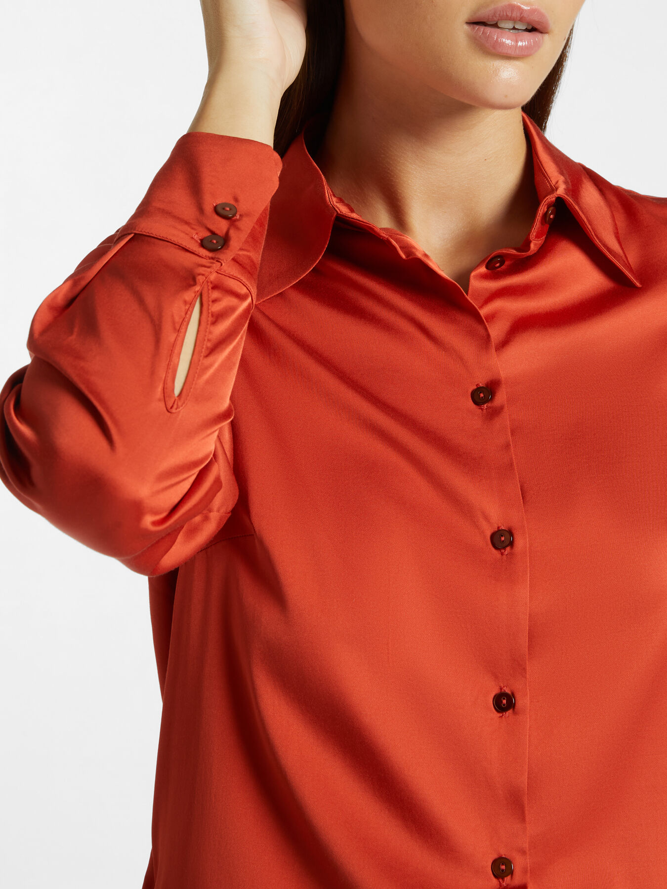 Hemdbluse aus Satin image number 3