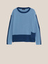 CARDED WOOL WITH LUREX COLOUR BLOCK SWEATER image number 4