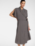 Robe chemise en m&eacute;lange modal ray&eacute; image number 0