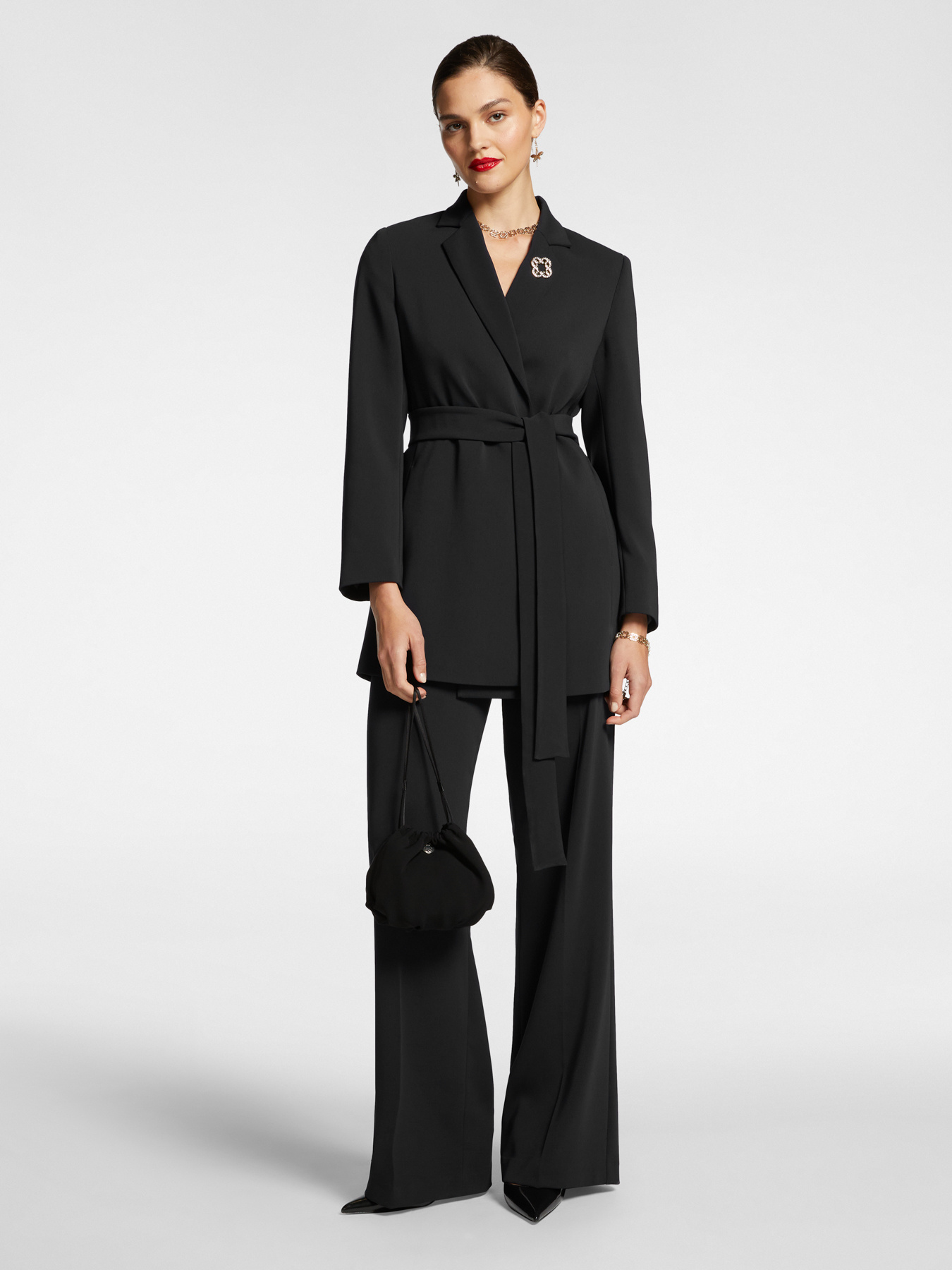 Long jacket with sash image number 2