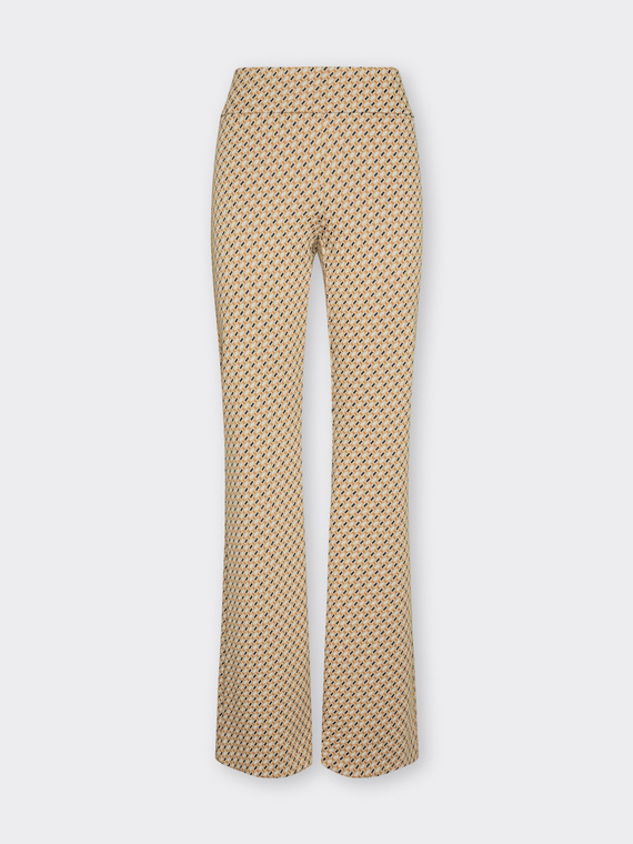 Stretch jacquard trousers