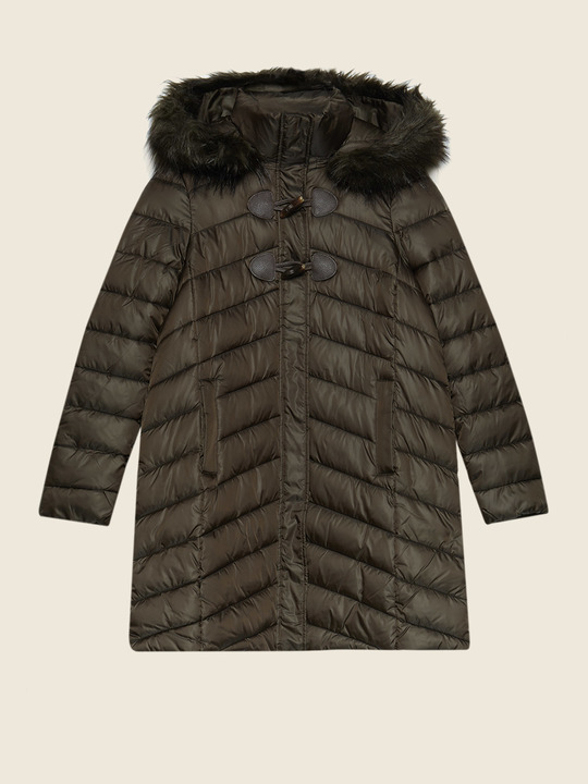 Elenamiro&nbsp;: Doudoune avec brandebourgs Vert_1