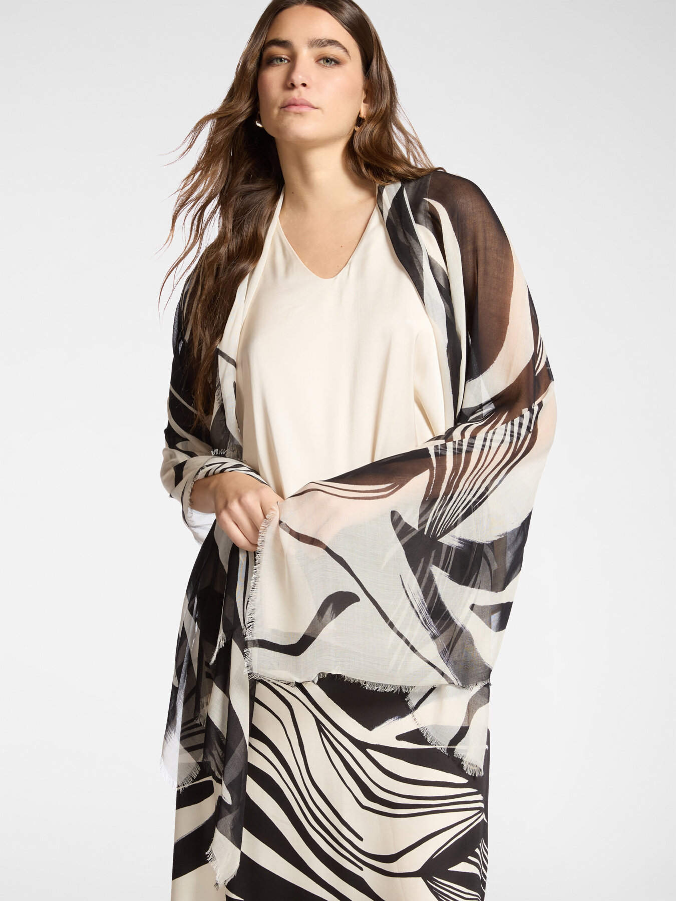 Foulard in modal stampato image number 0