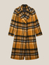 Long chequered coat image number 5
