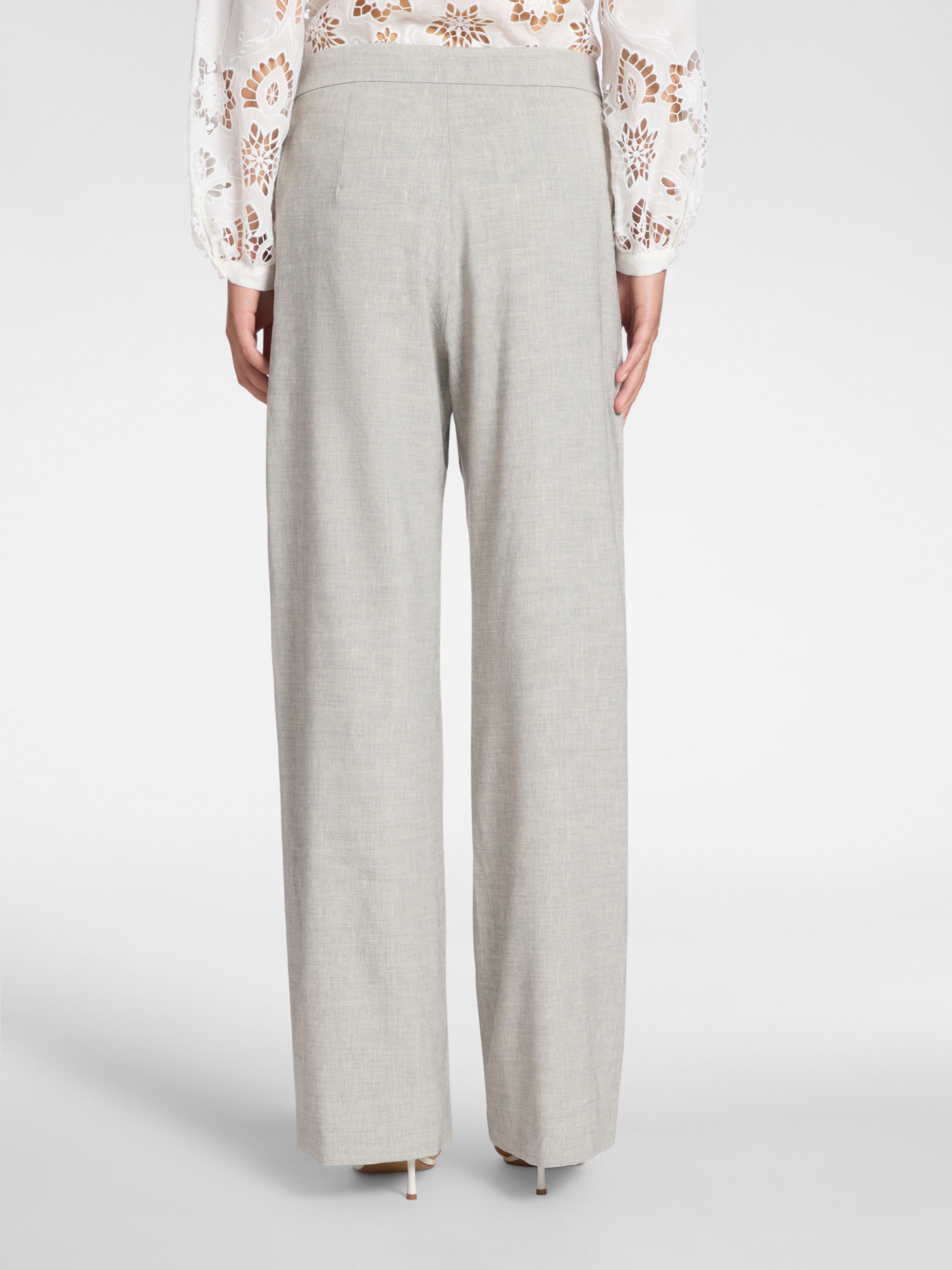 Pantaloni palazzo misto lino image number 1