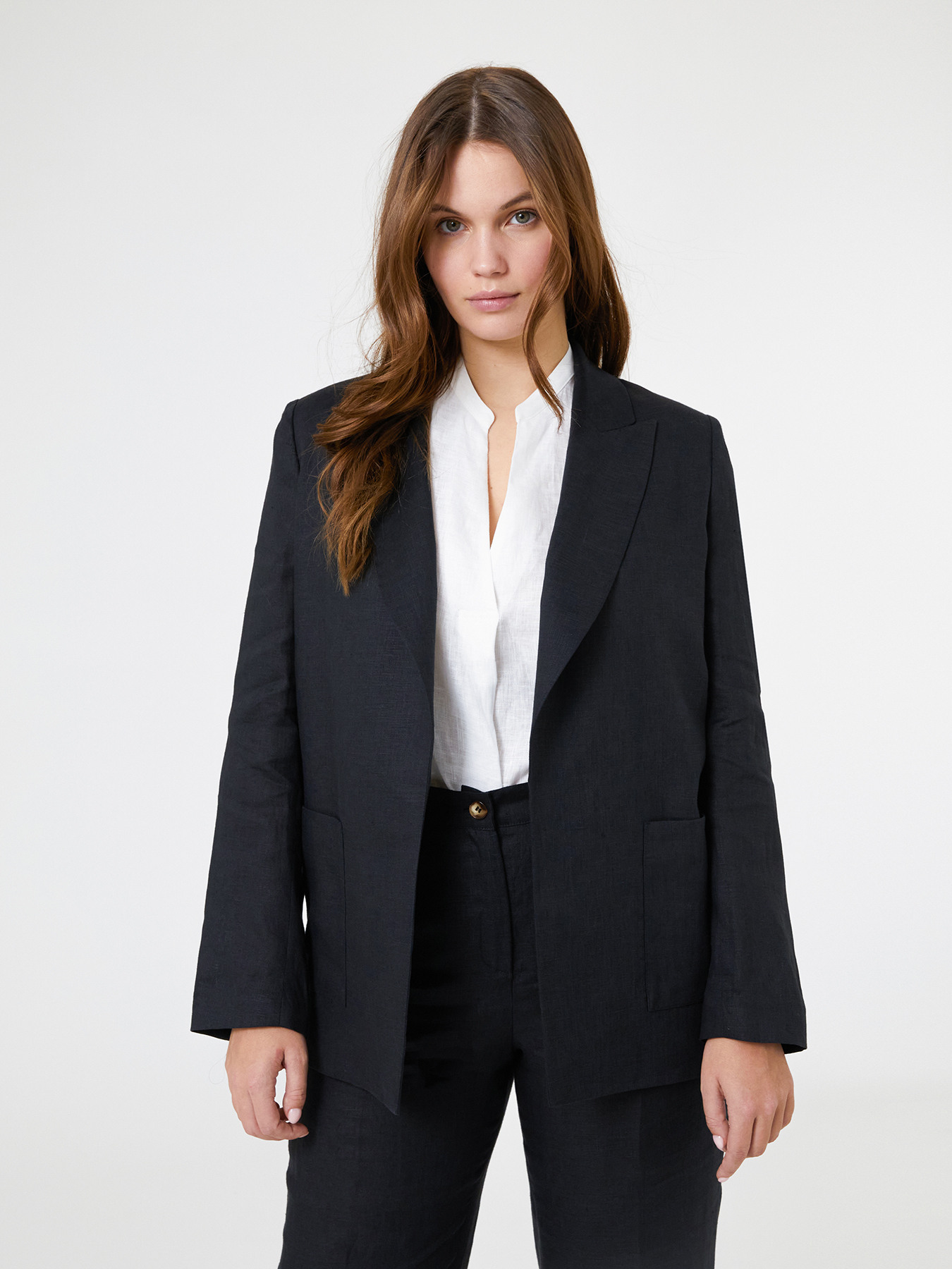 Linen blazer jacket image number 2