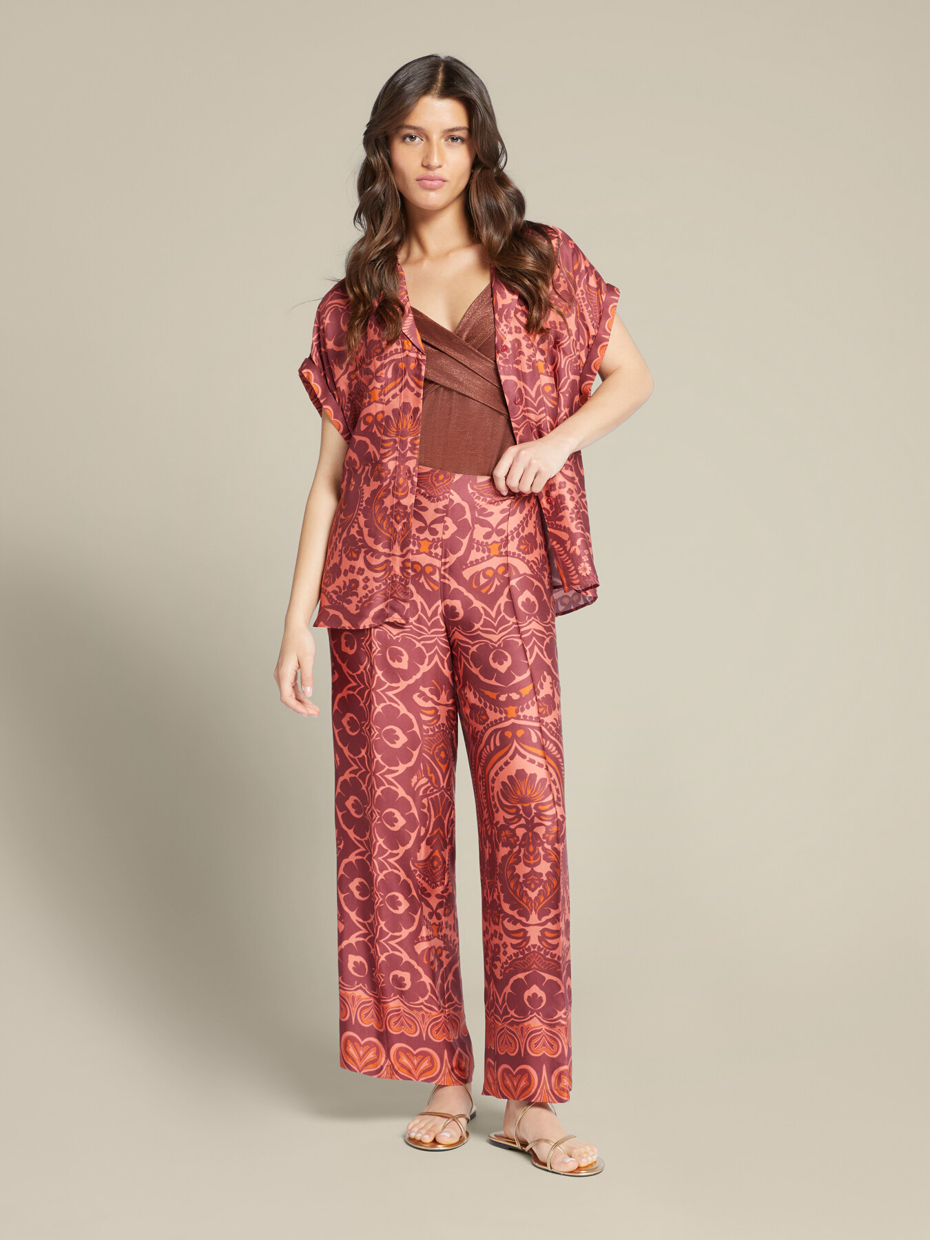 Printed beach trousers image number 0
