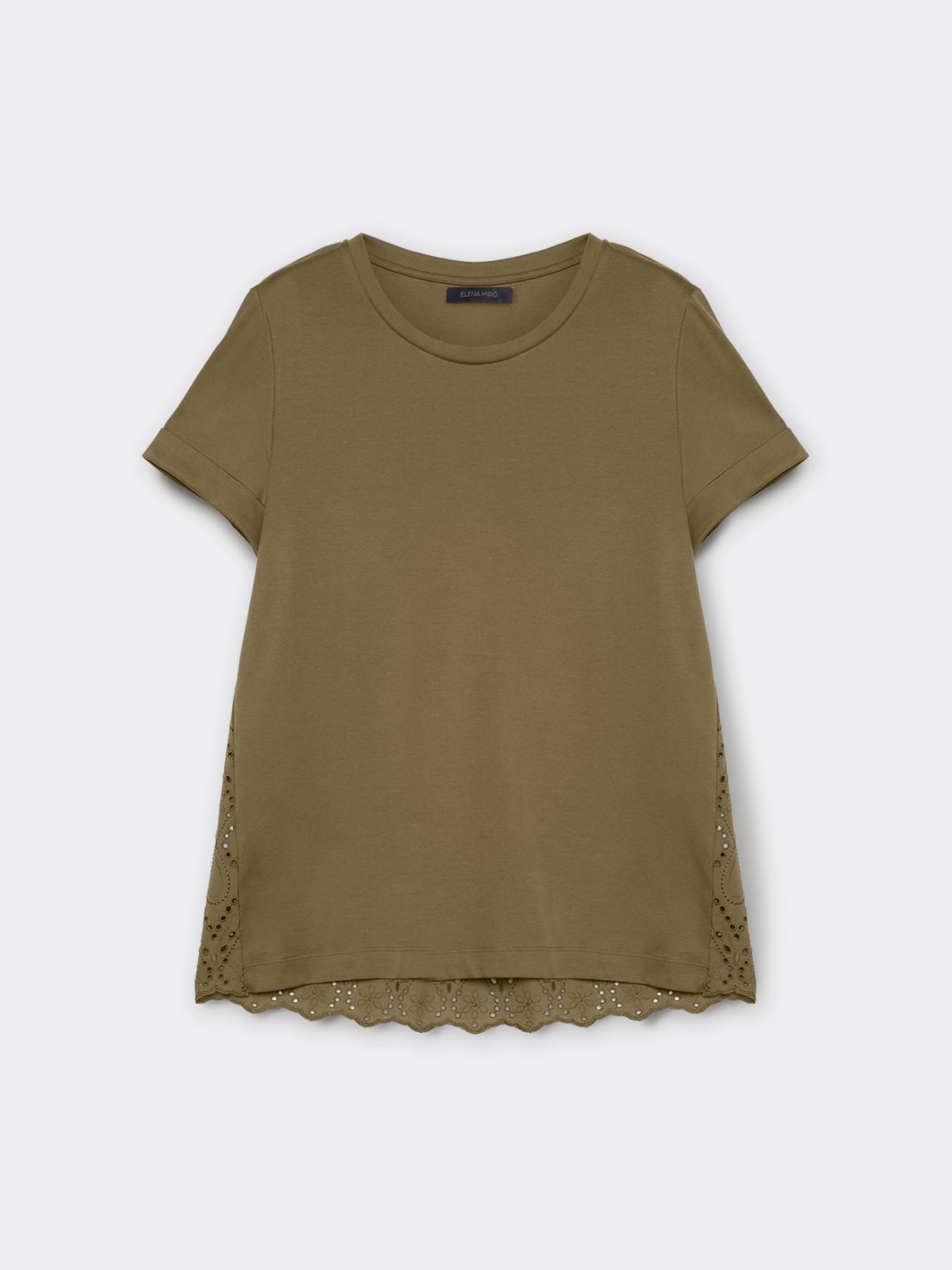 T-shirt with Broderie Anglaise back image number 4